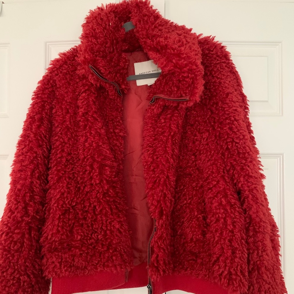 American eagle fuzzy coat